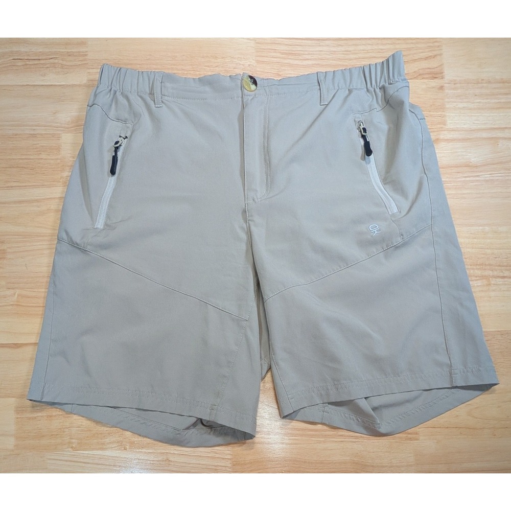 Little Donkey Andy Mens XL Hiking Shorts Khaki Tan Stretch Quick Dry Pockets